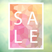 Klammern des rosa gelben Orange-Sign-Fensters Fensteraufkleber (Blatt 3)