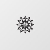 Klammern des Tempellogos Fensteraufkleber (Blatt)