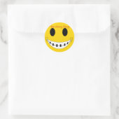 Klammern, ich mag glänzende Dinge Runder Aufkleber (Tasche)