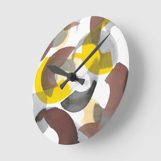 Klammern II Runde Wanduhr (Winkel)