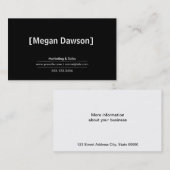 Klammern Schwarzer Hintergrund Visitenkarte (Vorne/Hinten)