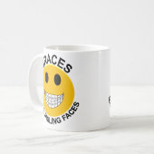 Klammern stellen lächelnde Gesichts-Kaffee-Tasse Kaffeetasse (Vorderseite Links)