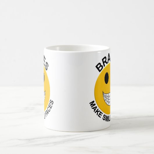 Klammern stellen lächelnde Gesichts-Kaffee-Tasse Kaffeetasse (Mittel)