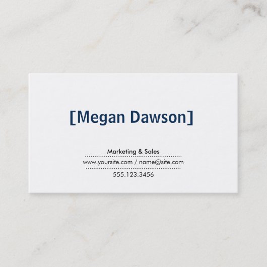 Klammern (tiefblau) visitenkarte (Vorderseite)