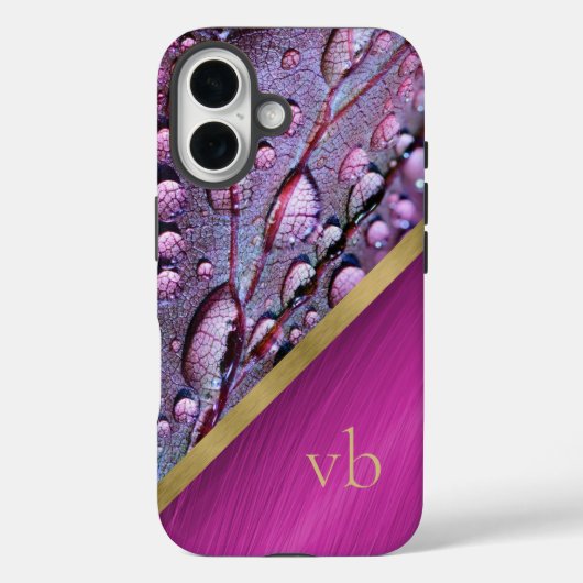 Klammern von Raindrops Mit Monogramm Case-Mate iPhone Hülle (Rückseite)