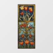 Klammern von Tulips und Birds Sun Catcher Fensteraufkleber (Blatt)