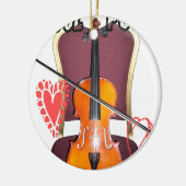 Klang der Violine Liebe Hakuna matata valentine Keramik Ornament (Links)