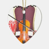 Klang der Violine Liebe Hakuna matata valentine Keramikornament (Links)