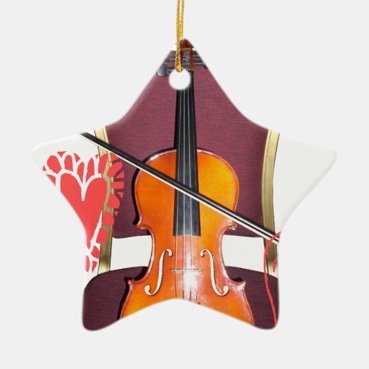 Klang der Violine Liebe Hakuna matata valentine Keramikornament (Vorne)
