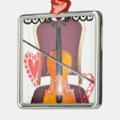 Klang der Violine Liebe Hakuna matata valentine Silbernes Ornament (Links)
