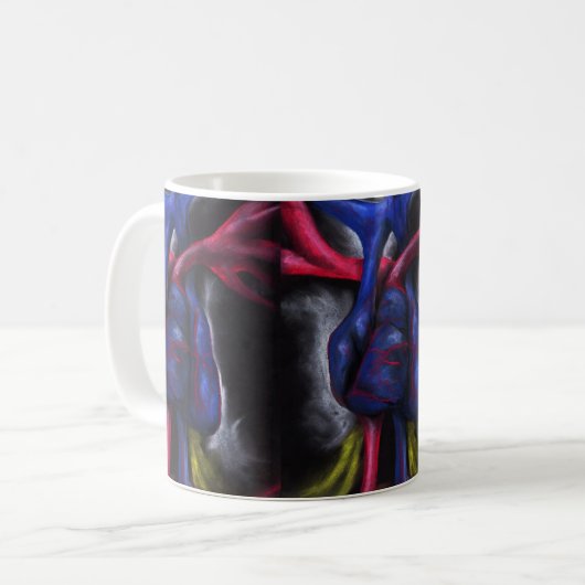 Klang einer anatomischen Wissenschaft des Blauen H Kaffeetasse (Vorderseite Links)