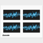 Klang-Welle rechteckige Aufkleber (Blatt)