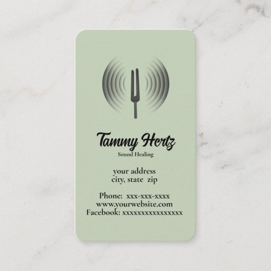 Klangheilung Visitenkarte (Vorderseite)