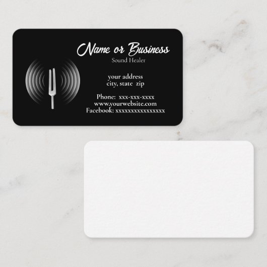 Klangheilung Visitenkarte (Vorne/Hinten)