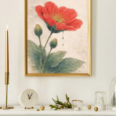 Klangmohn-Blumen-Kunstprint | Botanisches Wandkuns Poster