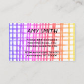 klangvolle farbenfrohe, bemalte Linien nach Maß Visitenkarte (Rückseite)