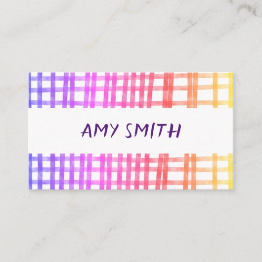 klangvolle farbenfrohe, bemalte Linien nach Maß Visitenkarte (Vorderseite)