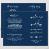 Klappbar Willkommen bei unserer Hochzeitsfeier (Vorne/Hinten)