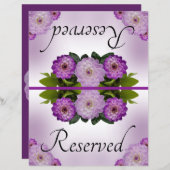 Klappbare Hochzeit vorbehalten Dahlia Lila florale (Vorne/Hinten)