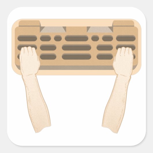 Klappbrett Quadratischer Aufkleber (Vorderseite)