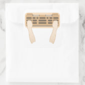 Klappbrett Quadratischer Aufkleber (Tasche)