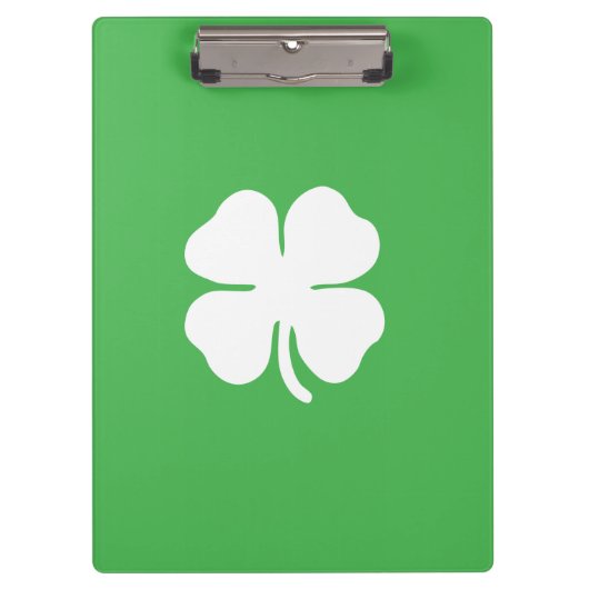 Klappe am weißen Kleeblatt Klemmbrett (Vorderseite)