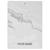 Klappe aus weißem Marmor Klemmbrett (Rückseite)