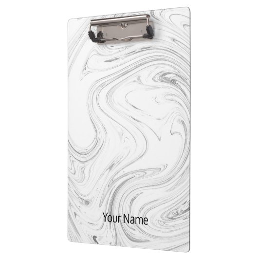 Klappe aus weißem Marmor Klemmbrett (Links)