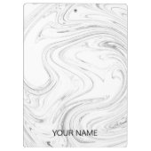 Klappe aus weißem Marmor Klemmbrett (Rückseite)