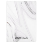 Klappe aus weißem Marmor Klemmbrett (Rückseite)