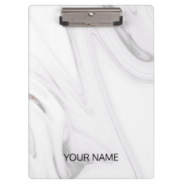 Klappe aus weißem Marmor Klemmbrett