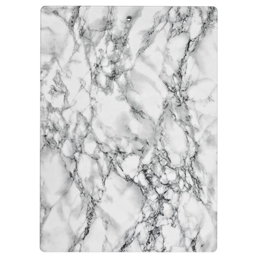 Klappe aus weißem Marmor Klemmbrett (Rückseite)