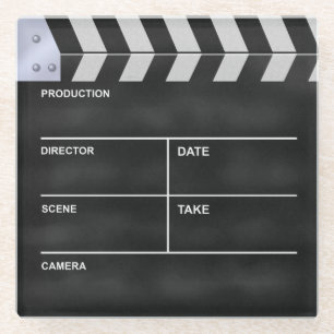 Klappe Kino Glasuntersetzer