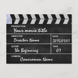 Klappe Kino Postkarte