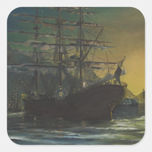 Klappe Quadratischer Aufkleber (Vorderseite)