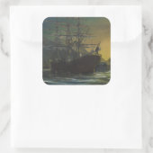 Klappe Quadratischer Aufkleber (Tasche)