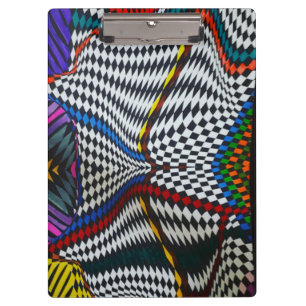 Klappe zur psychedelischen optischen Illusion Klemmbrett