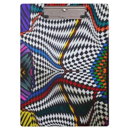 Klappe zur psychedelischen optischen Illusion Klemmbrett (Vorderseite)