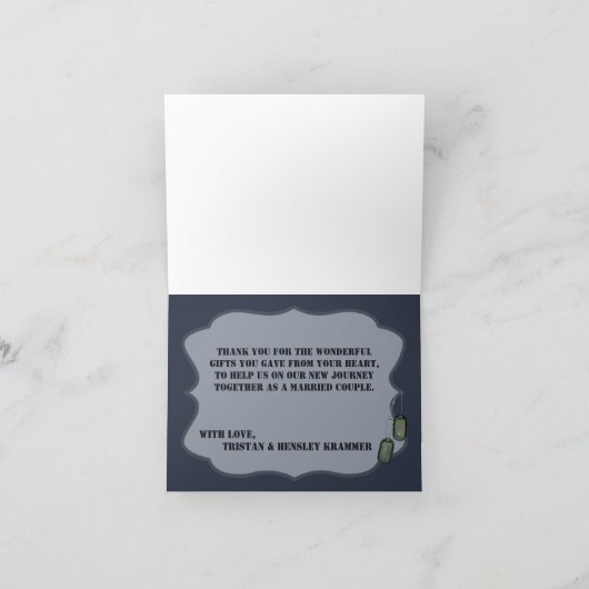 Klapper Dank Ihrer Karte Navy DIGITAL PRINT Unifor (Innenseite)