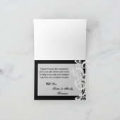 Klapper Dank Ihrer Karte schwarze Leiste Damaske A (Innenseite)