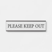 Klapper, einfach & neutral "BITTE BEHALTEN" Türschild (Vorderseite )