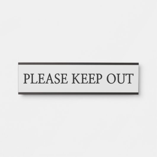 Klapper, einfach & neutral "BITTE BEHALTEN" Türschild (Vorderseite )