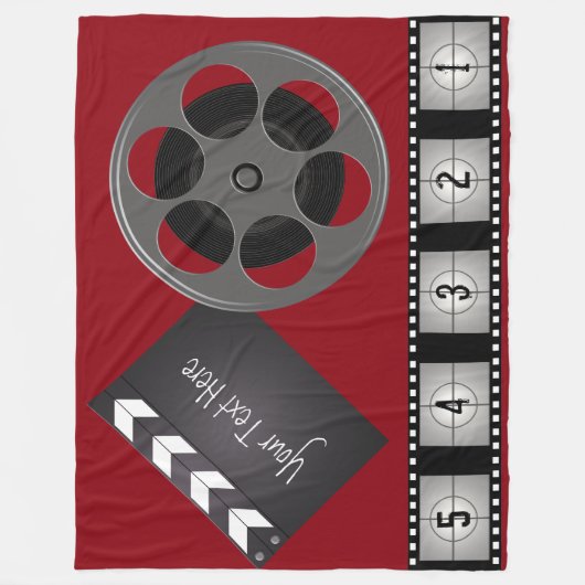 Klapperboard für Filmstreifen Filmrolle Fleecedecke (Vorderseite)