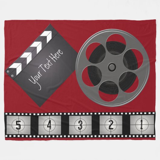 Klapperboard für Filmstreifen Filmrolle Fleecedecke (Vorderseite (Horizontal))