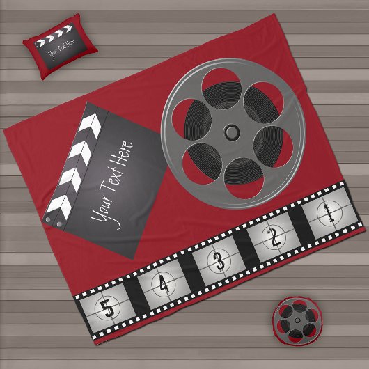 Klapperboard für Filmstreifen Filmrolle Fleecedecke
