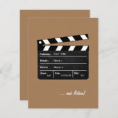 Klapperboard mit benutzerdefinierbarem Text Einladung (Vorne/Hinten)