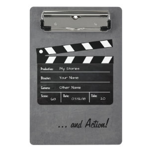 Klapperboard mit Ihrem Text!  Mini Klemmbrett