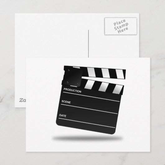 Klapperboard Postkarte (Vorne/Hinten)