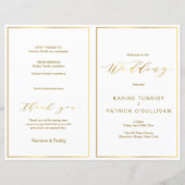 Klapperhaftes Hochzeitsprogramm mit schicken Schri (Vorderseite)