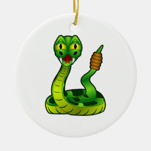 Klapperschlange Keramik Ornament